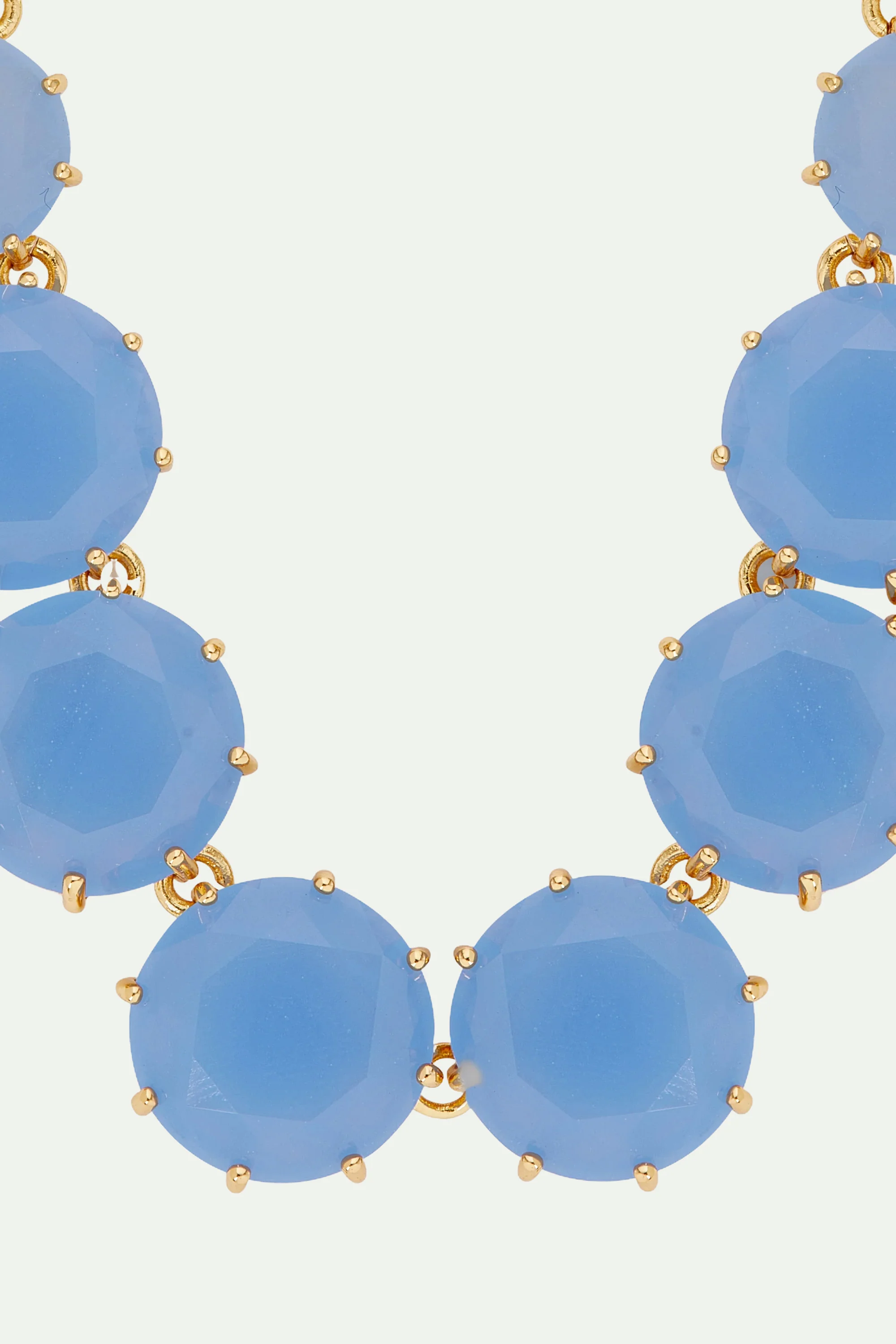 Collier sautoir pierres rondes La Diamantine bleu ciel - Image 3