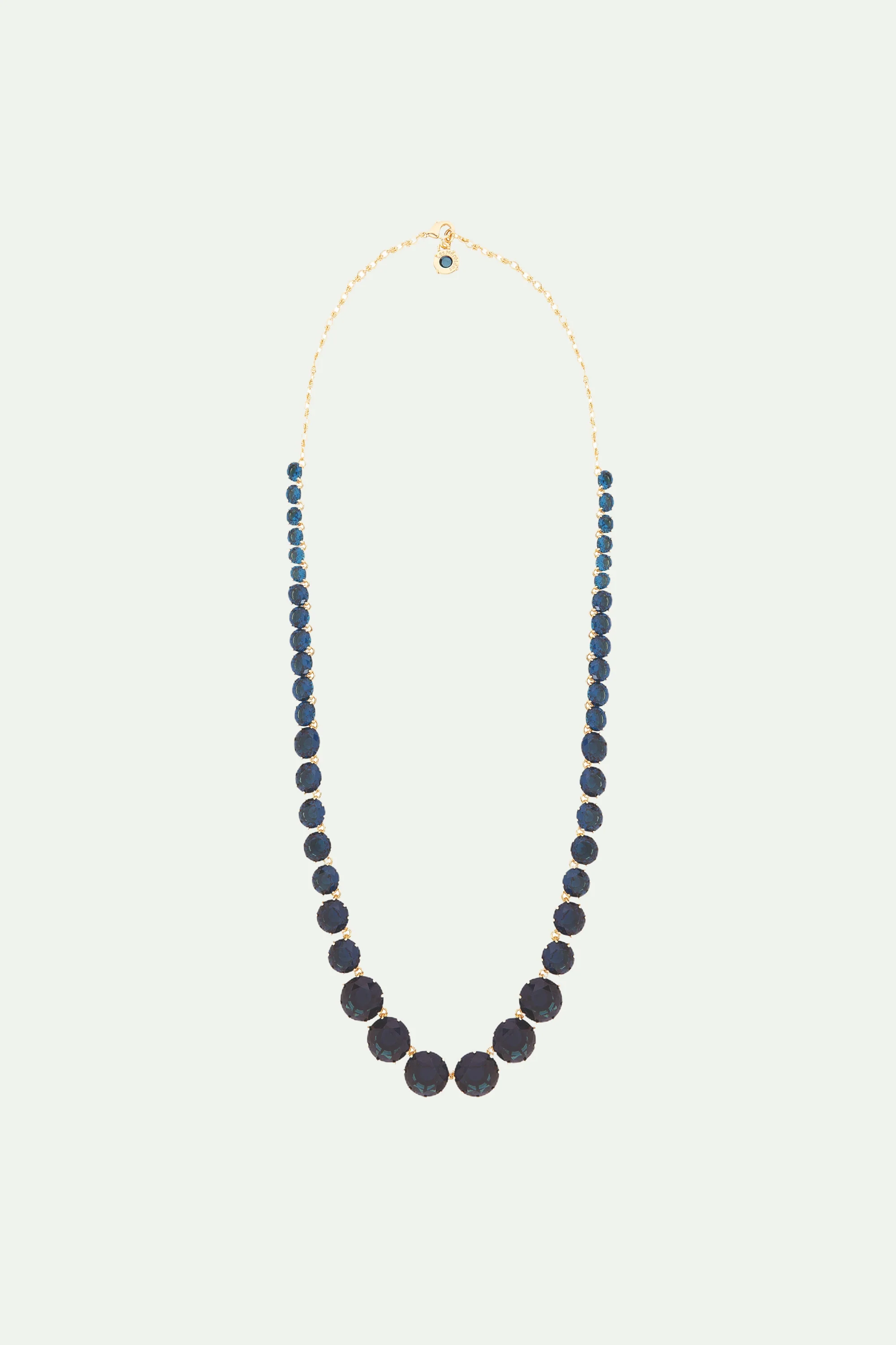 Collier sautoir pierres rondes La Diamantine Bleu Océan - Image 2