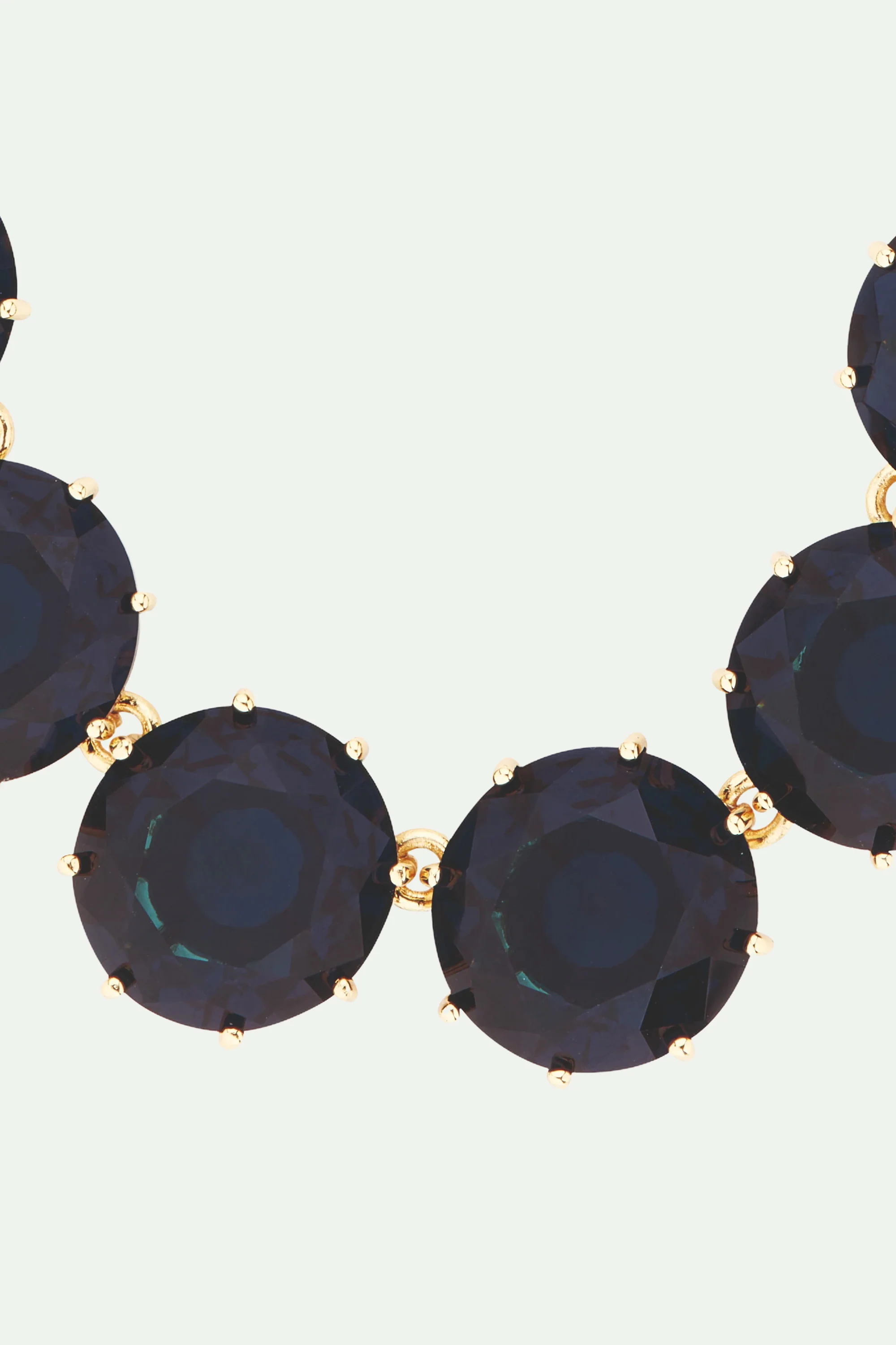 Collier sautoir pierres rondes La Diamantine Bleu Océan - Image 3