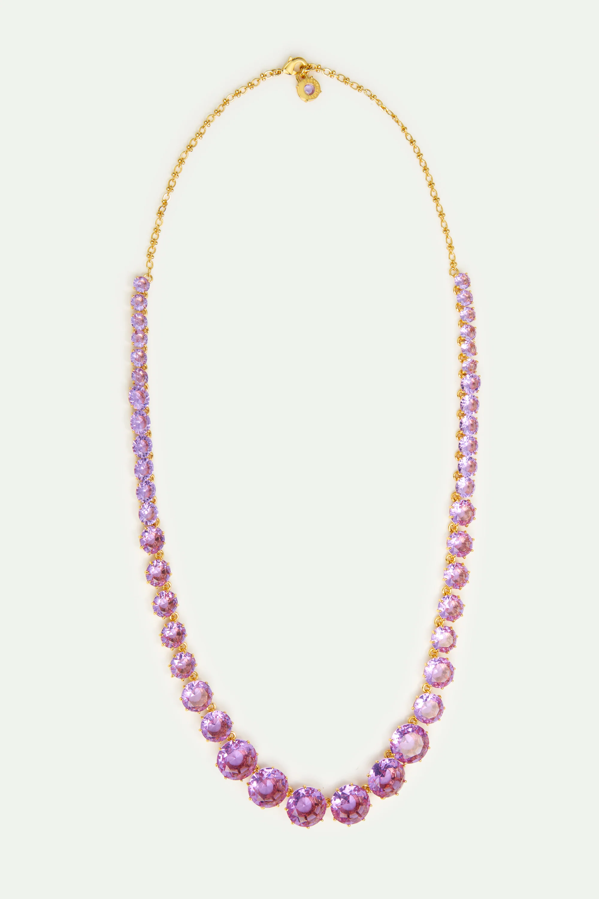 Collier sautoir pierres rondes La Diamantine lavande - Image 3