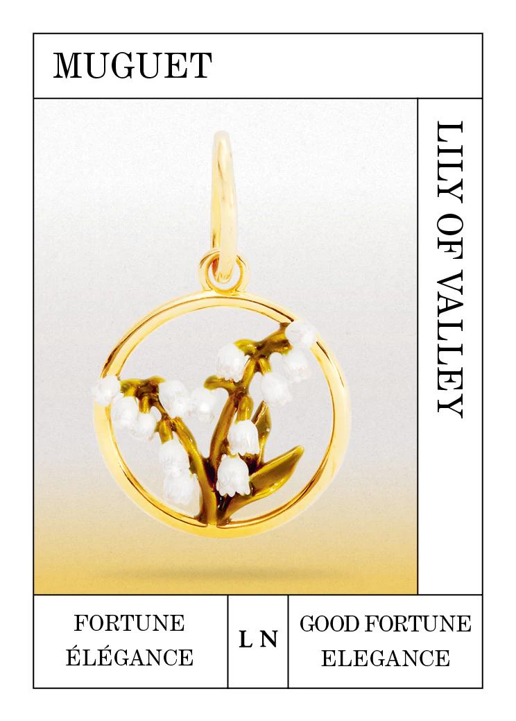 Pendentif brin de muguet, Bonne Fortune et Élégance - Image 2