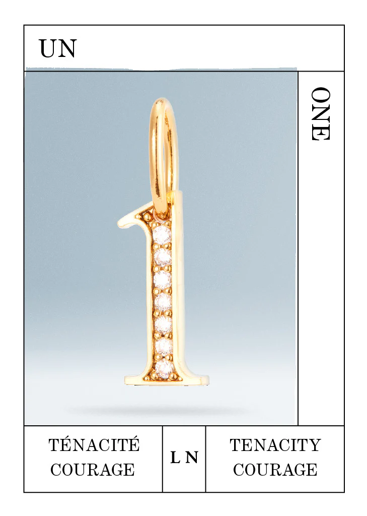 Pendentif Chiffre 1, Ténacité et Courage - Image 2