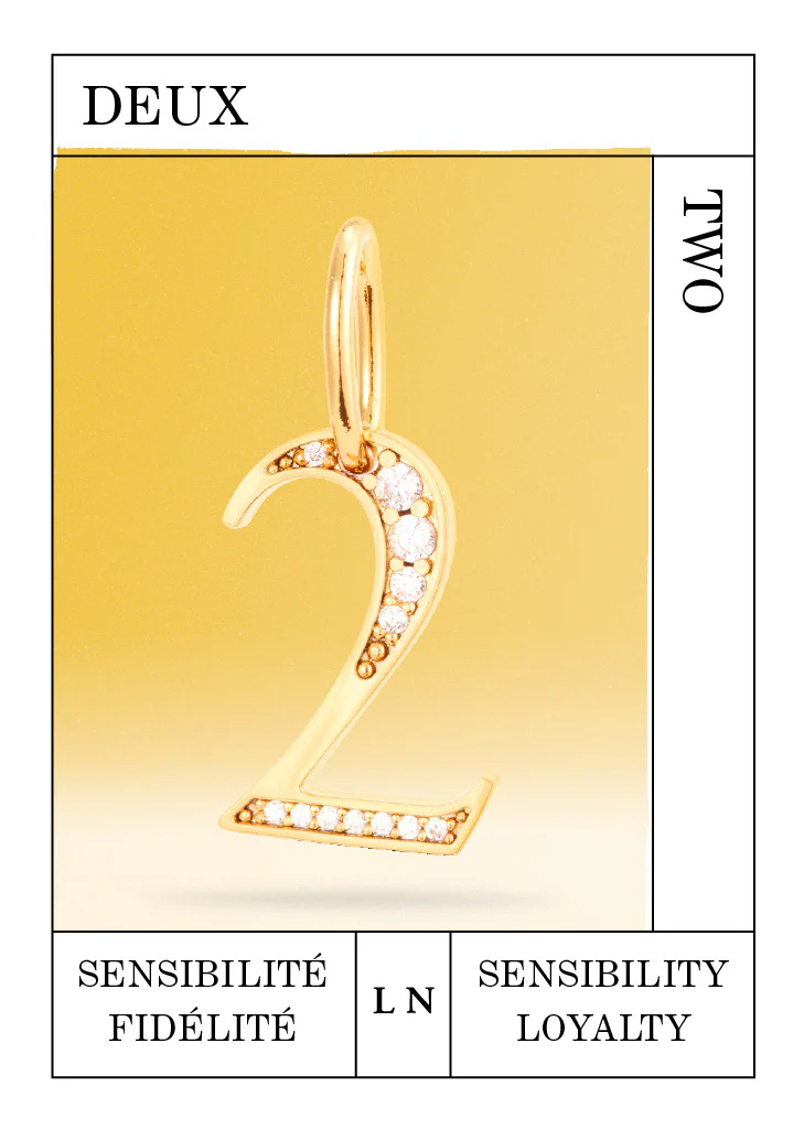 Pendentif chiffre 2, Sensibilité et Fidélité - Image 2