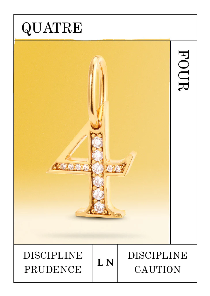 Pendentif chiffre 4, Discipline et Prudence - Image 2
