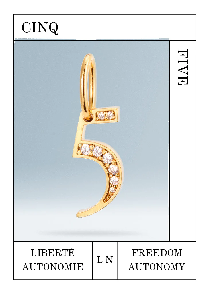 Pendentif chiffre 5, Liberté et Autonomie - Image 2