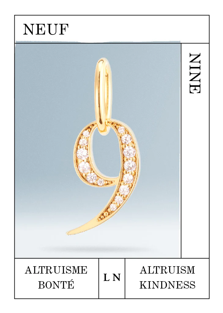 Pendentif chiffre 9, Altruisme et Bonté - Image 2