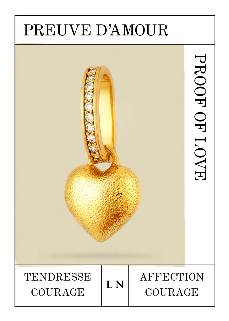 Pendentif Coeur Preuve d'Amour, Tendresse et Courage - Image 2