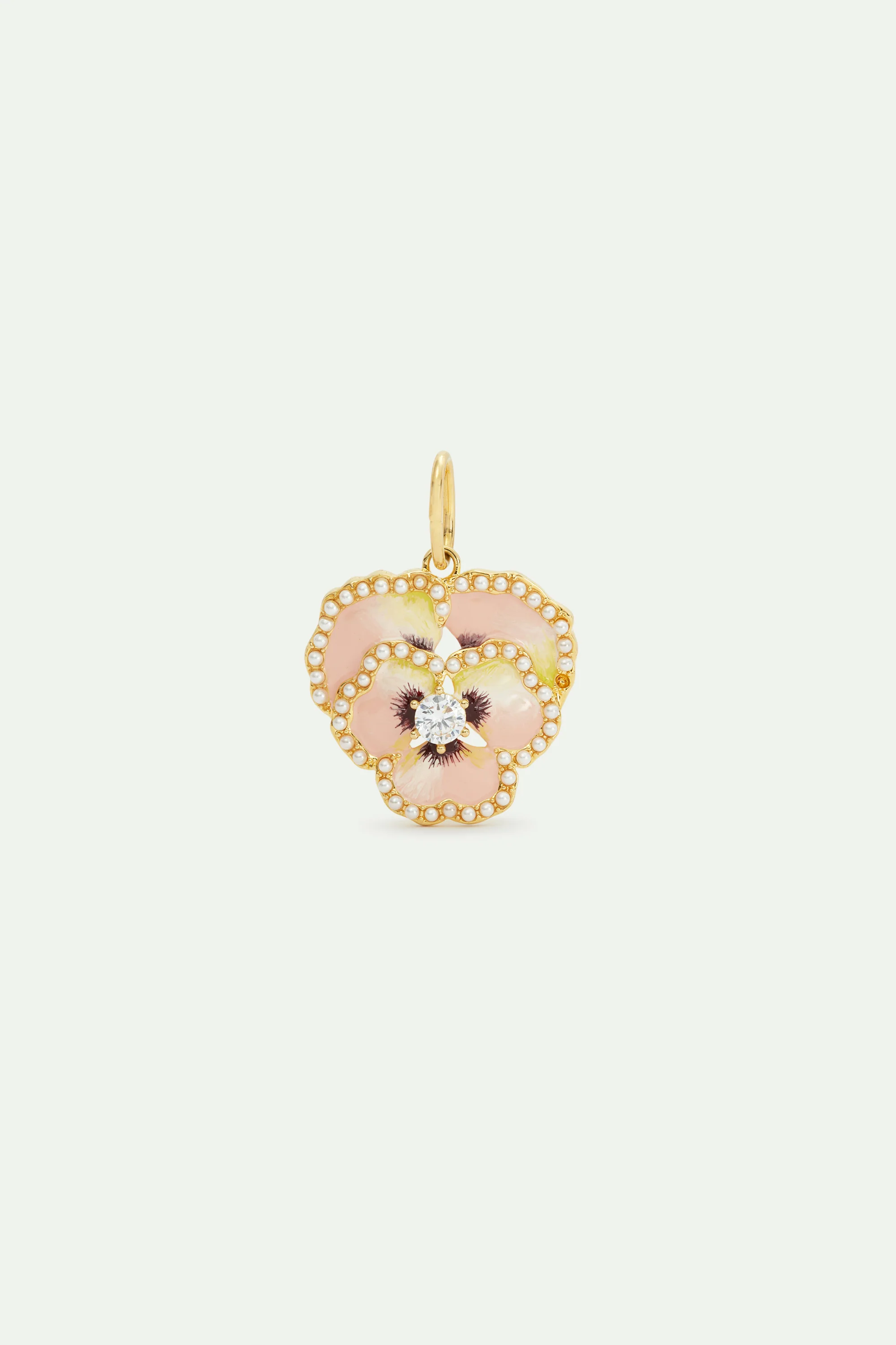 Pendentif fleur de pensée rose, Apaisement et Délicatesse