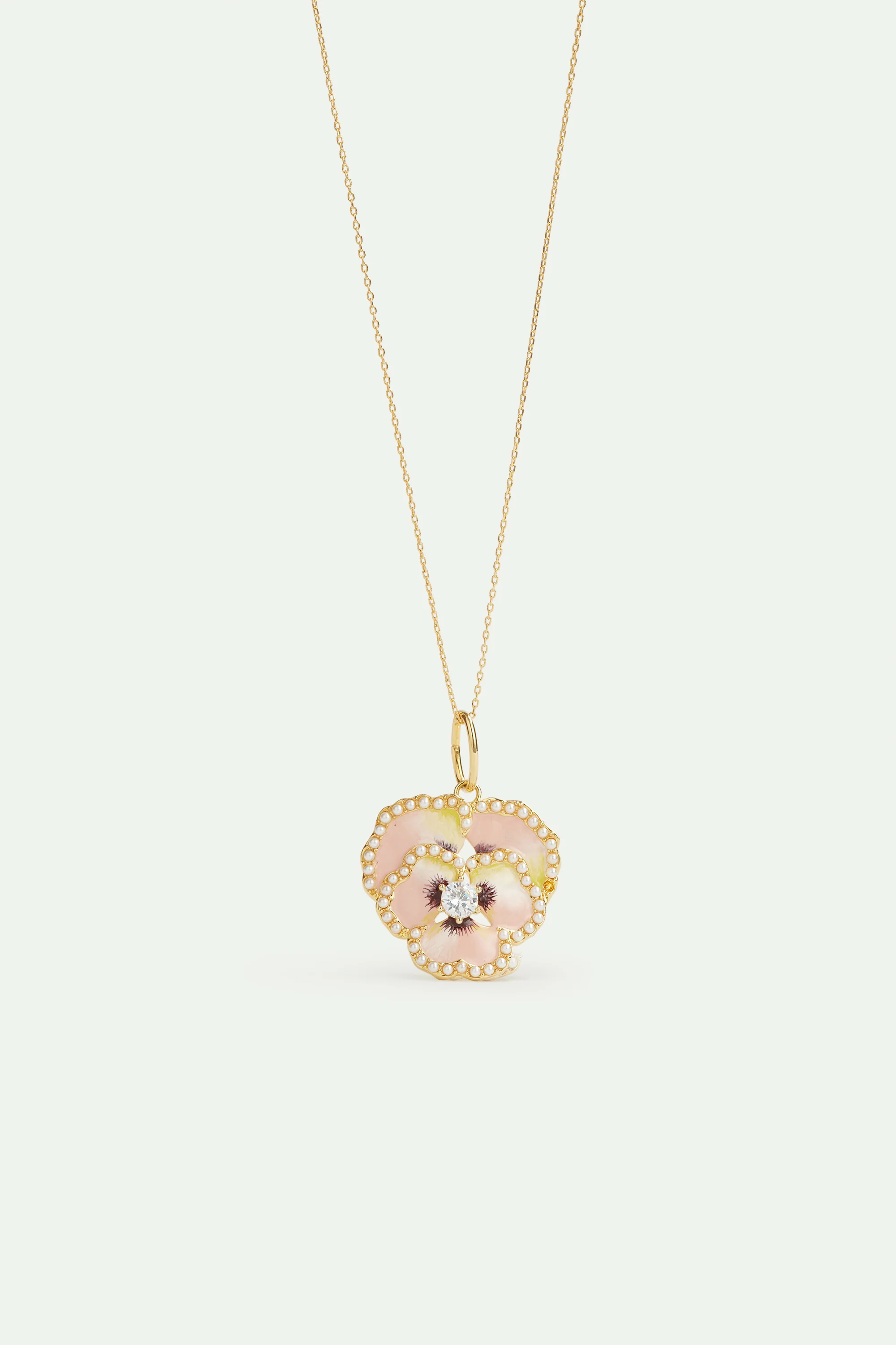 Pendentif fleur de pensée rose, Apaisement et Délicatesse - Image 3