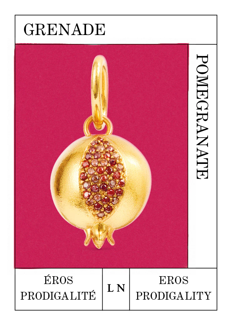 Pendentif Grenade doré, Éros et Prodigalité - Image 2