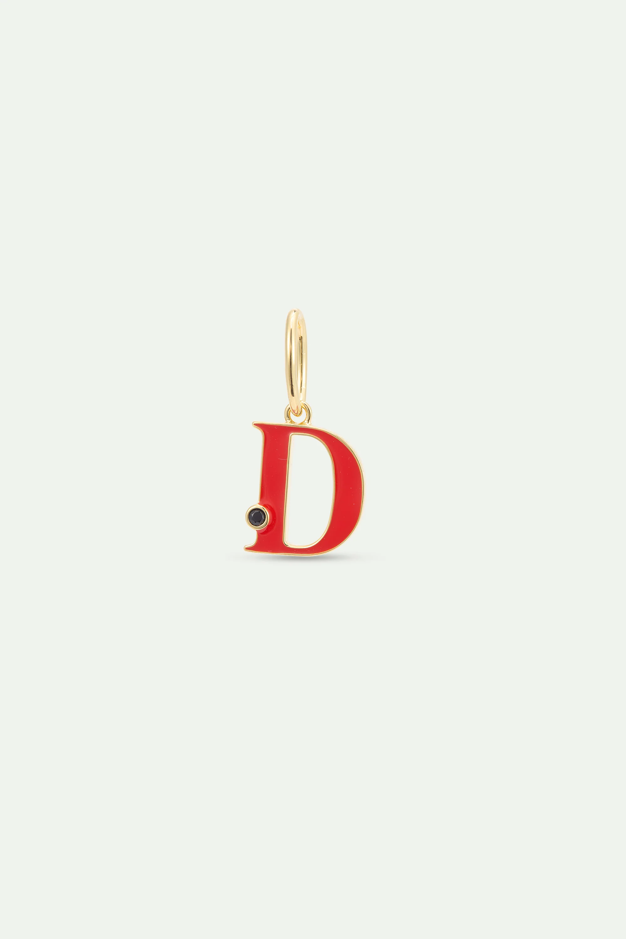 Pendentif lettre D rouge