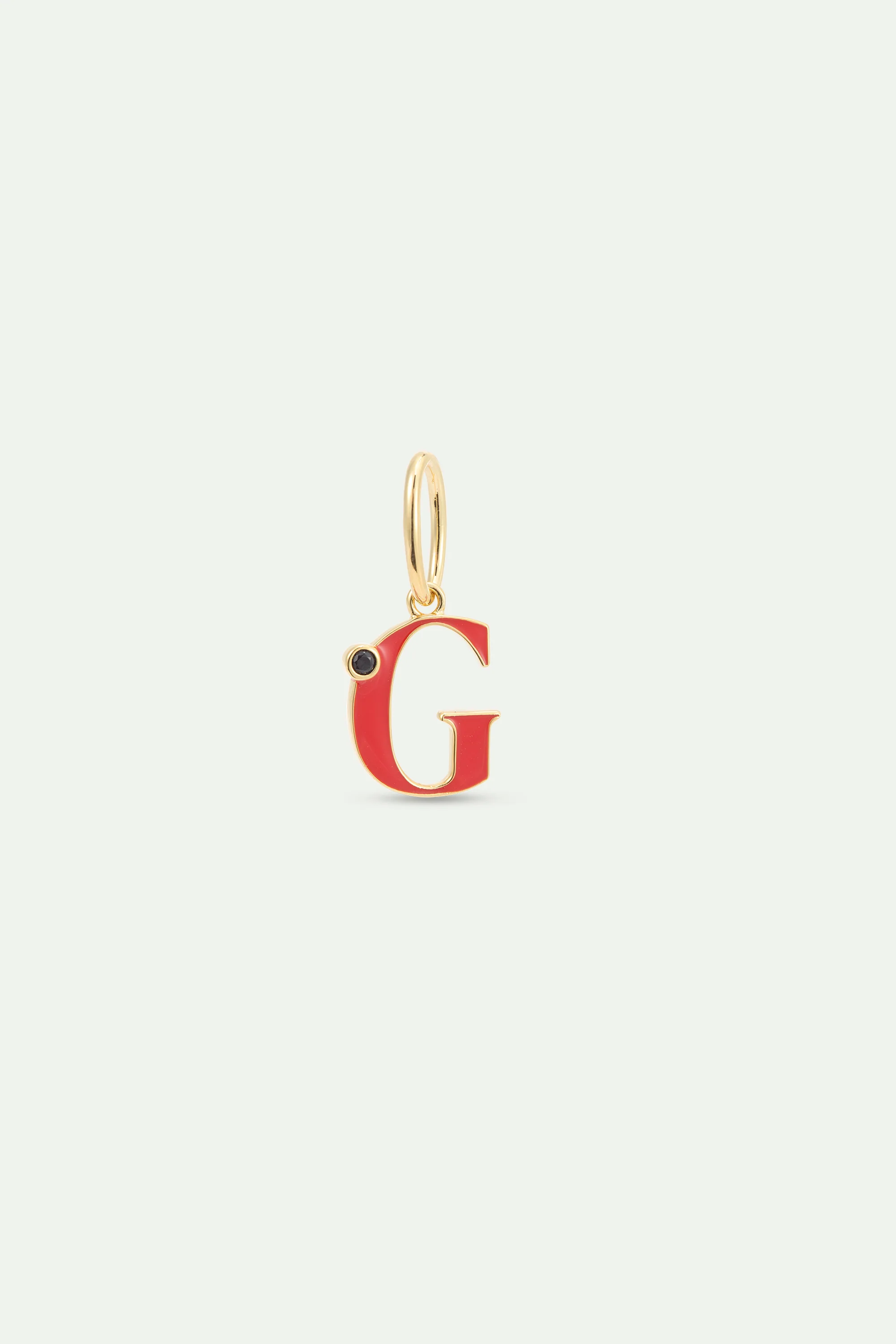 Pendentif lettre G rouge