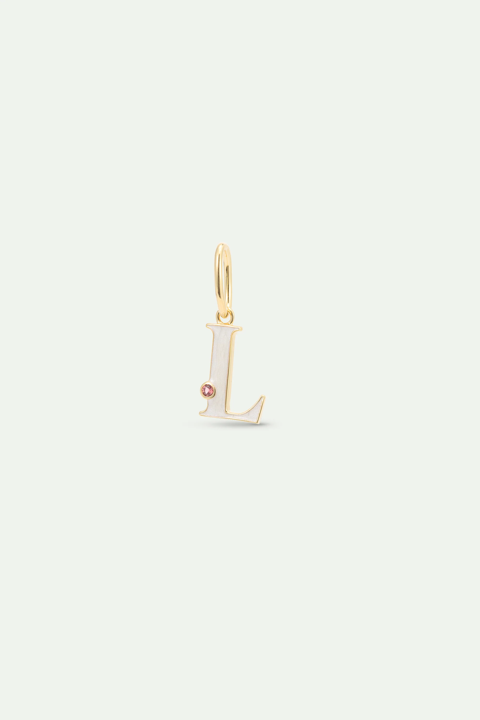 Pendentif lettre L blanc