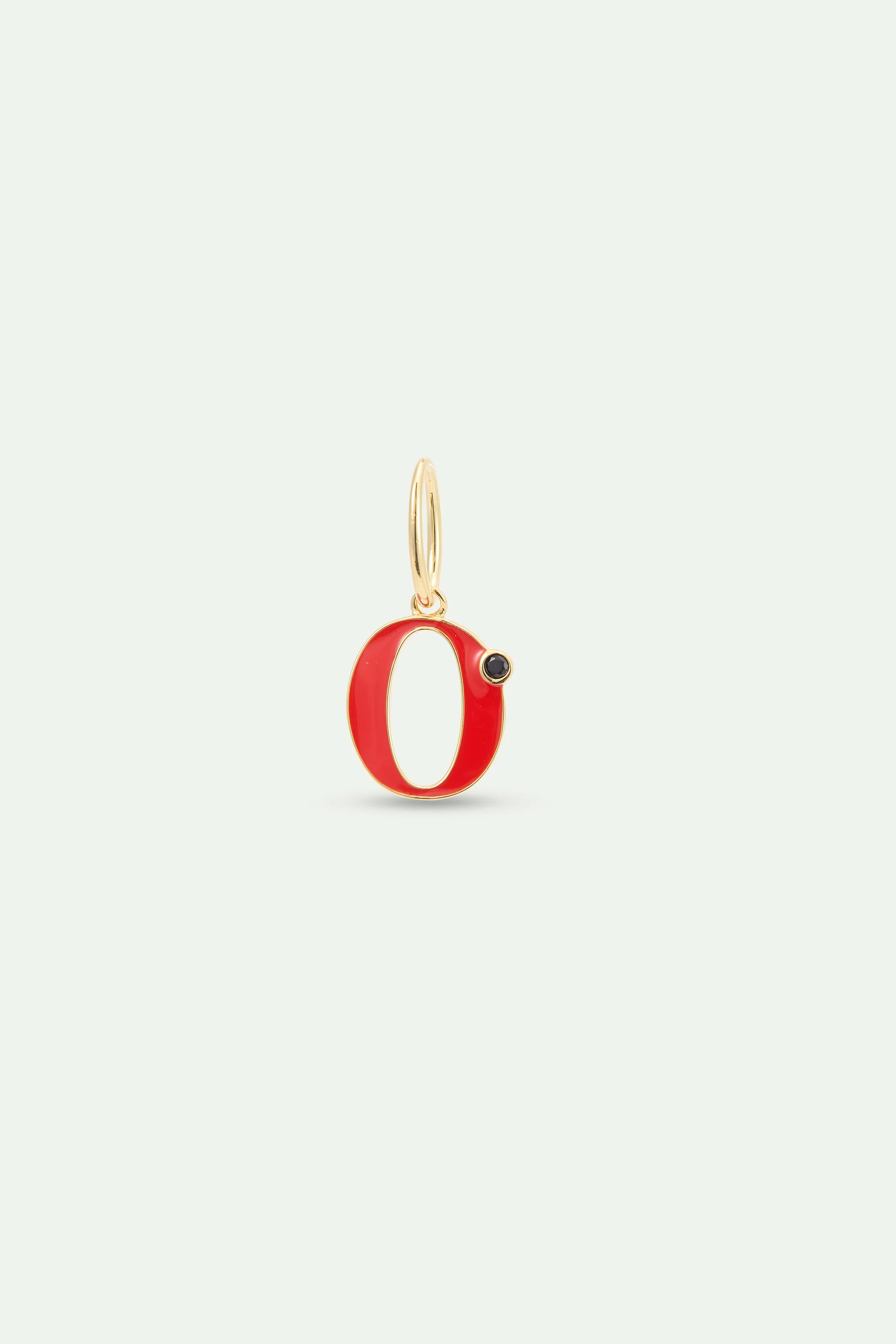 Pendentif lettre O rouge