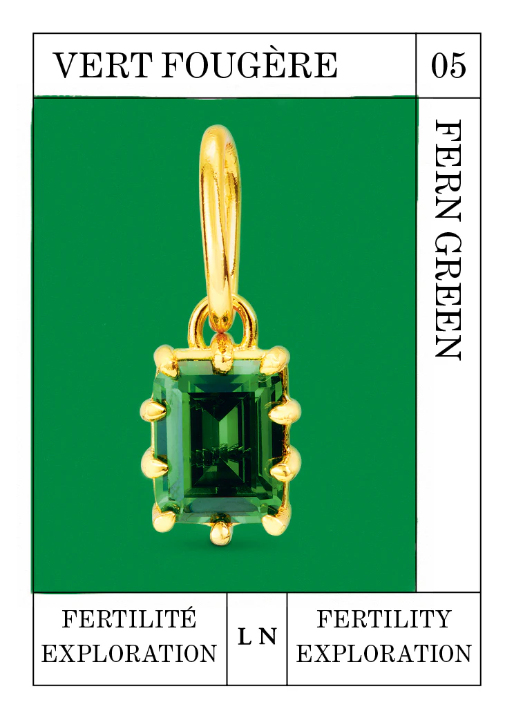 Pendentif pierre Vert Fougère, Fertilité et Exploration - Mai - Image 2
