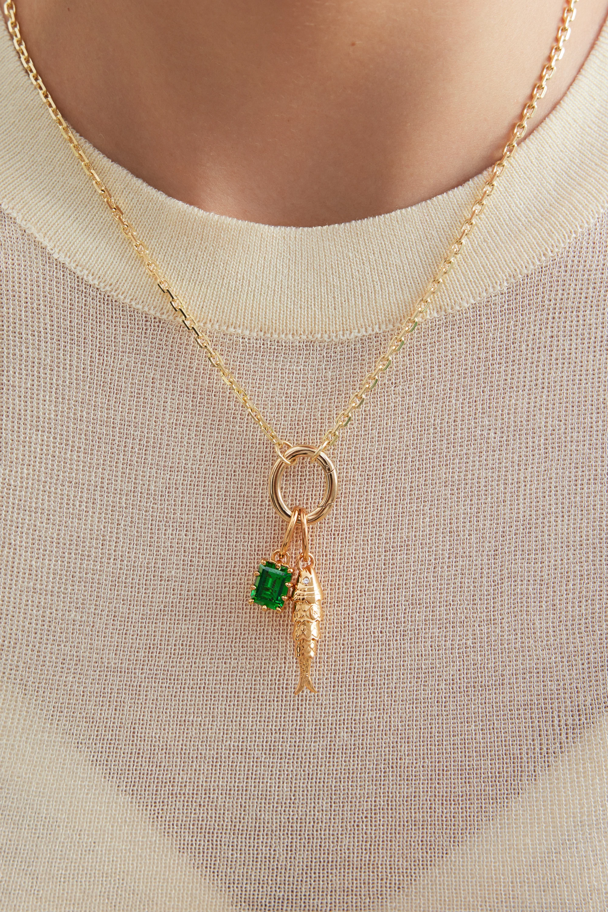 Pendentif pierre Vert Fougère, Fertilité et Exploration - Mai - Image 3
