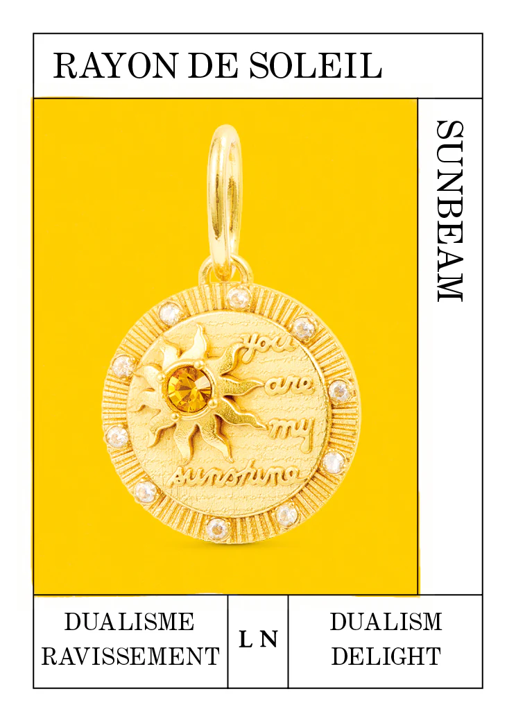 Pendentif Rayon de Soleil doré, Dualisme et Ravissement - Image 2