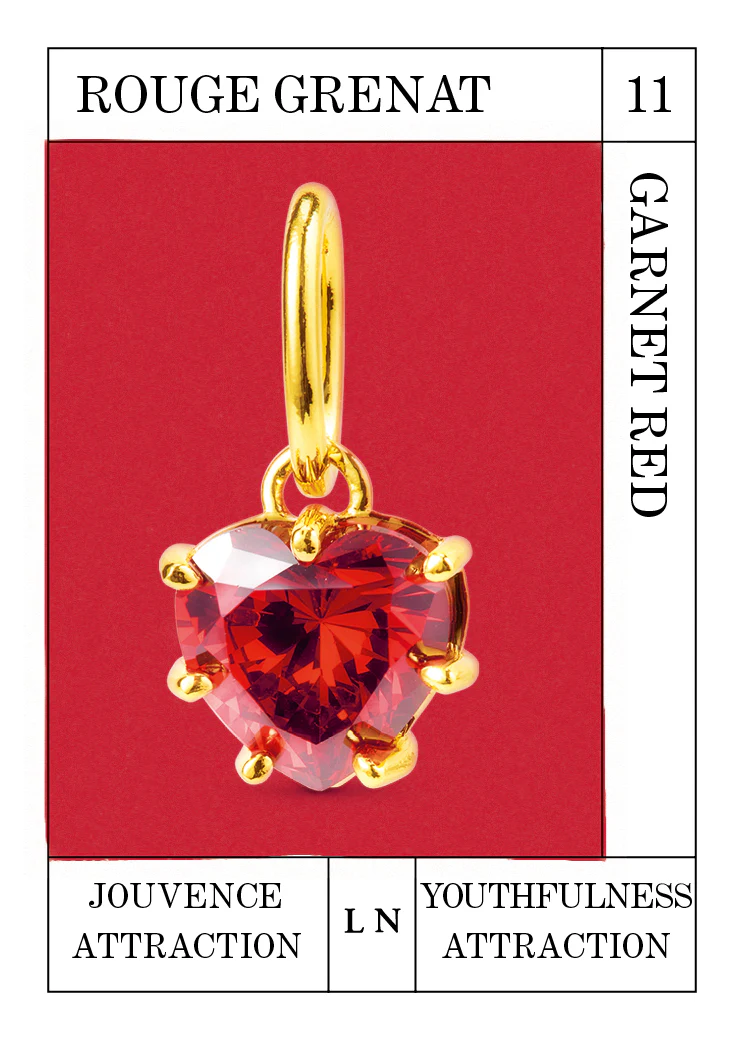Pendentif Rouge Grenat, Jouvence et Attraction - Novembre - Image 2