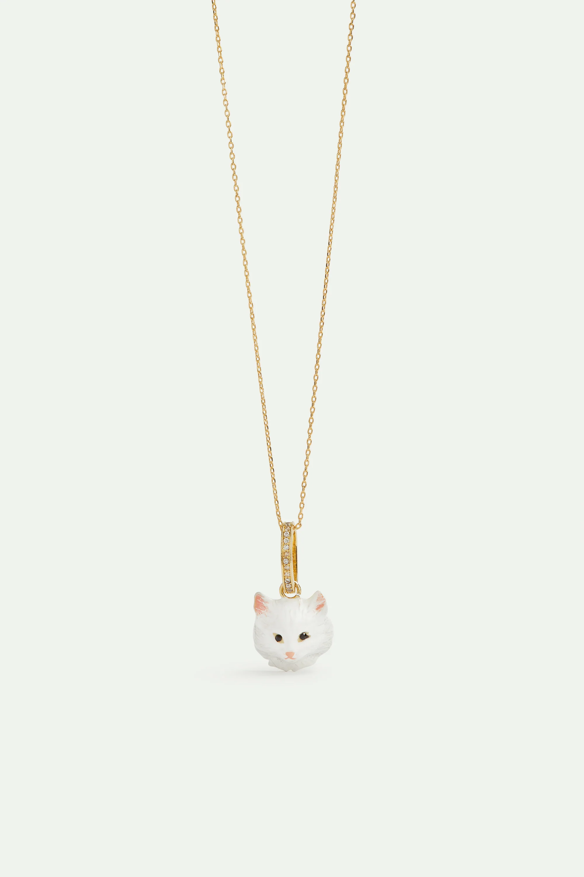 Pendentif tête de chat blanc, Fertilité et Affection - Image 3
