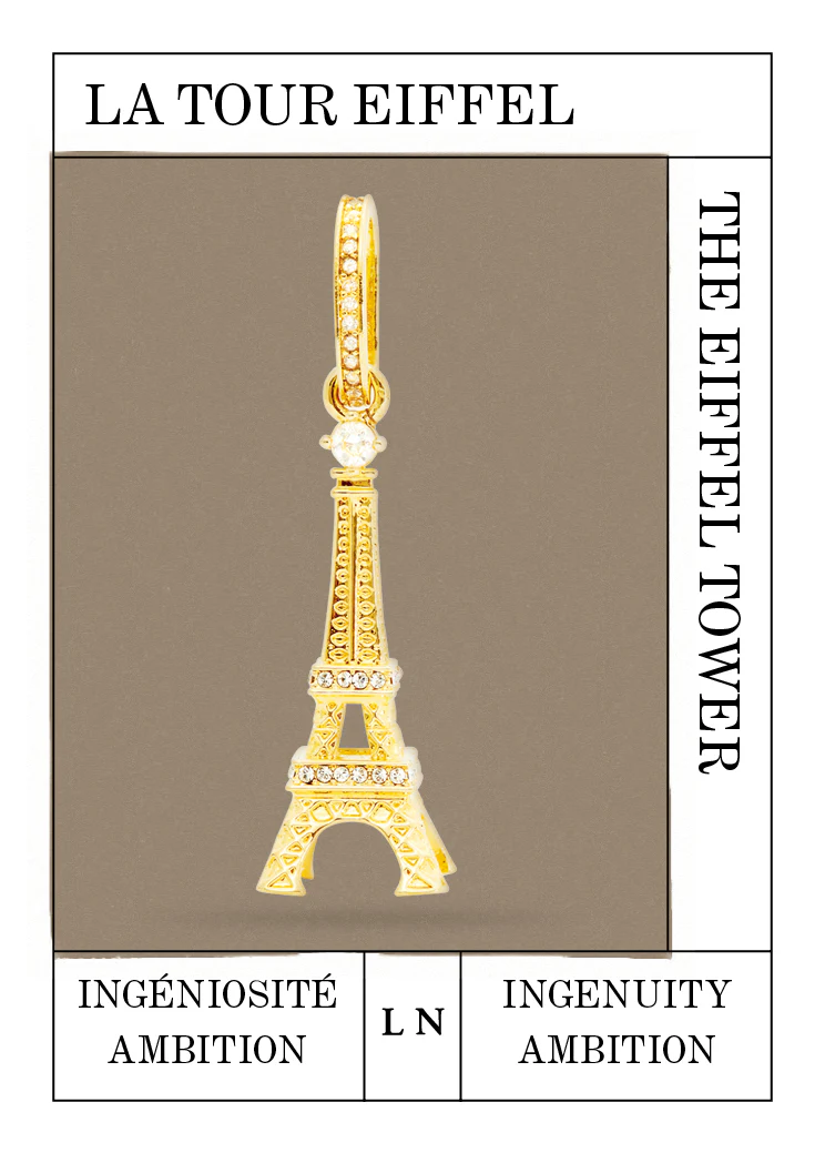 Pendentif Tour Eiffel dorée, Ingéniosité et Ambition - Image 2
