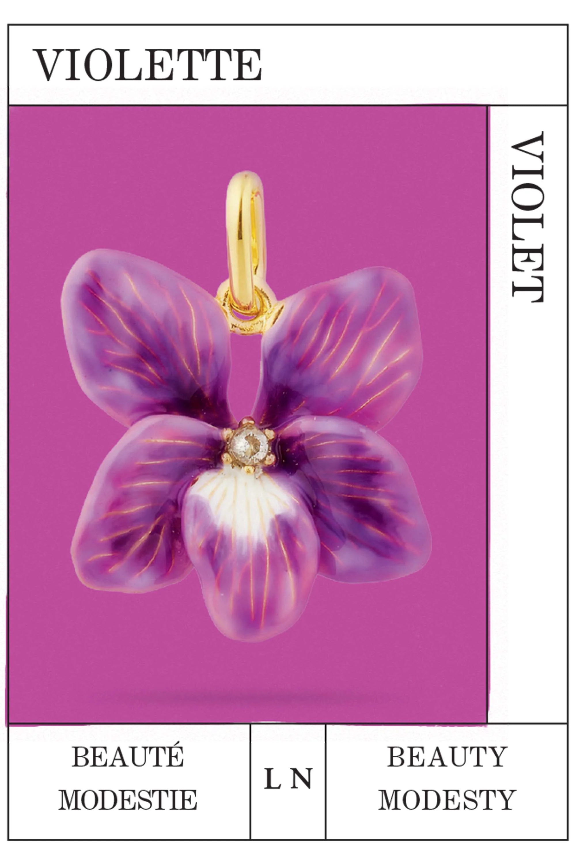 Pendentif Violette, Beauté et Modestie - Image 2